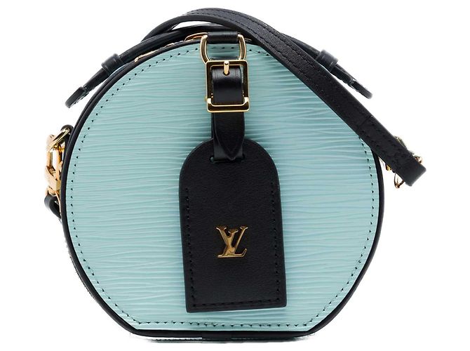 Louis Vuitton Mini Boite Chapeau em couro Epi azul Azul claro