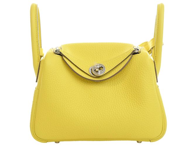 Hermès Mini Clemence Lindy 20 Amarillo