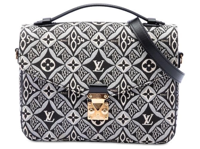 Louis Vuitton Black Monogram Jacquard Since 1854 Pochette Metis Nero