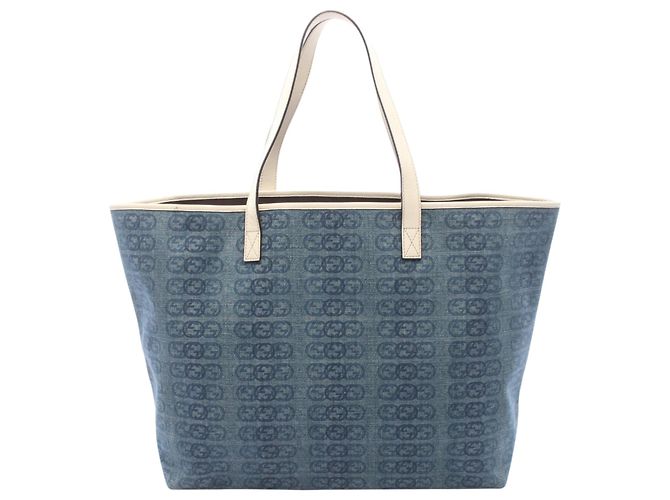 Gucci Blue Interlocking G Tote Blau Dunkelblau