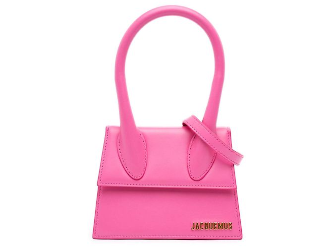 Jacquemus Le Chiquito Moyen em couro rosa