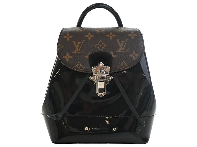 Louis Vuitton Black Monogram Vernis Hot Springs Preto