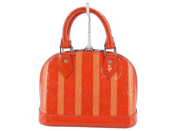 Louis Vuitton Alma BB Monogram Vernis Rayas Naranja
