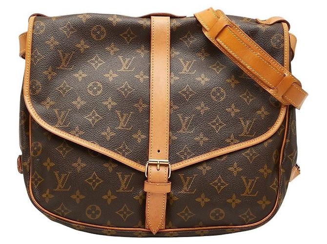 Bolsa de Ombro Louis Vuitton Monogram Saumur 35 Marrom