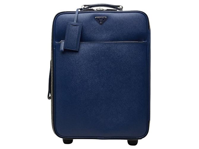 Borsa Carry Prada Saffiano Blu