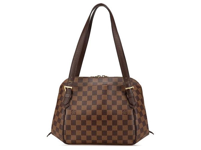 Louis Vuitton Damier Belem MM Tote Braun
