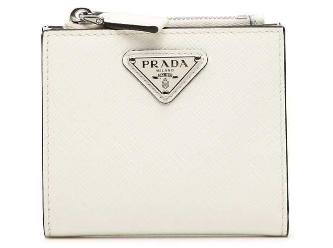 Prada Compact Bi-fold Wallet 2ML049 White