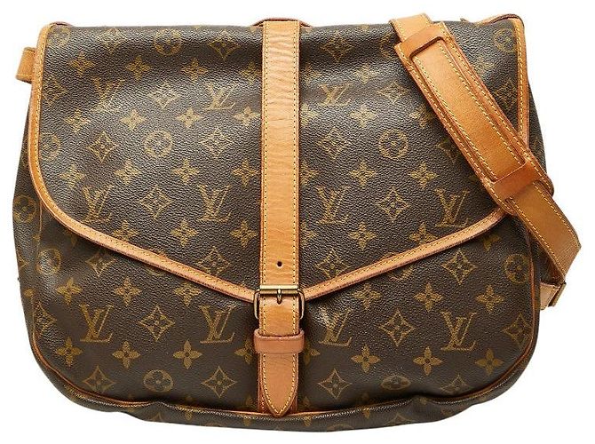 Bolsa Tiracolo Louis Vuitton Monogram Marrom