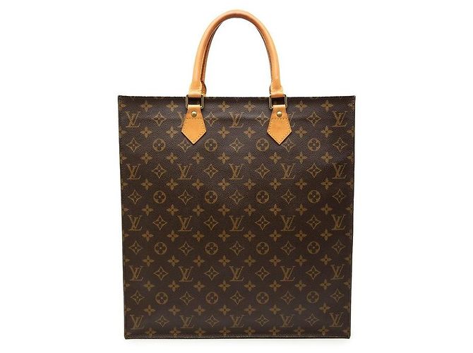 Louis Vuitton Sac Plat Monogram Tote M51140 Marrom