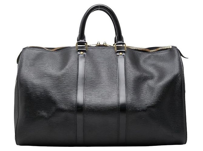 Borsa Boston Louis Vuitton Epi Keepall 45 Nero