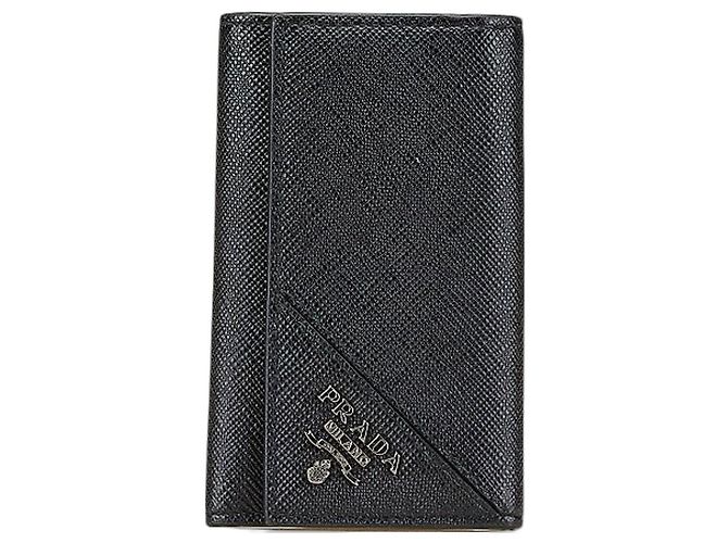 Prada Saffiano Key Case Black