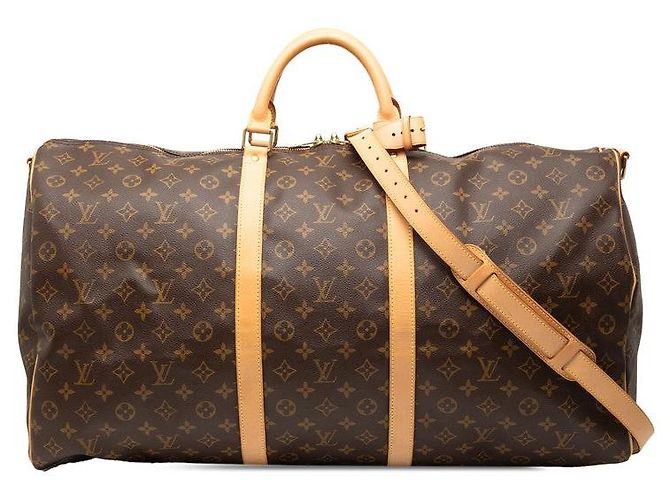 Louis Vuitton Keepall Bandouliere 60 Boston Bag Marrom