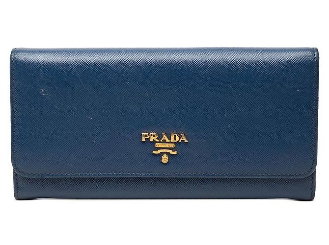 Prada Long Wallet Blue