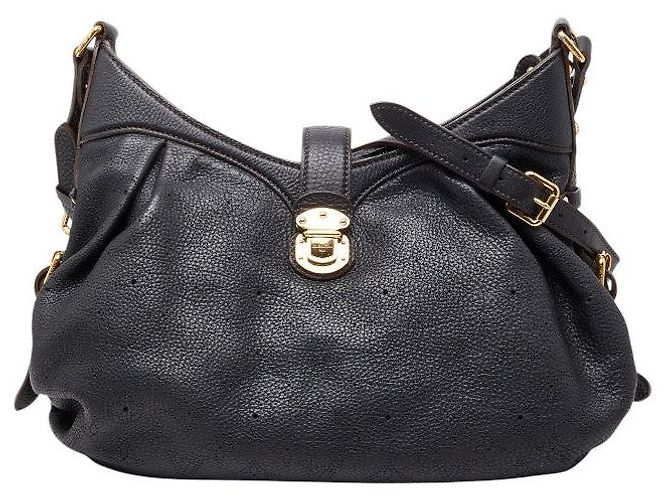 Louis Vuitton Monogram Mahina XS Schultertasche Schwarz