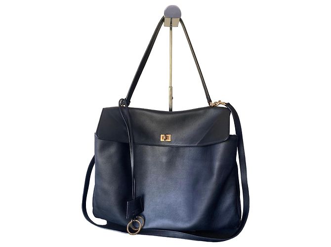 Borsa Balenciaga Rodeo Large in pelle nera Nero