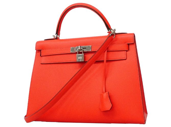 Hermès Bolsa Hermes Kelly 32 em Rose Jaipur Rosa