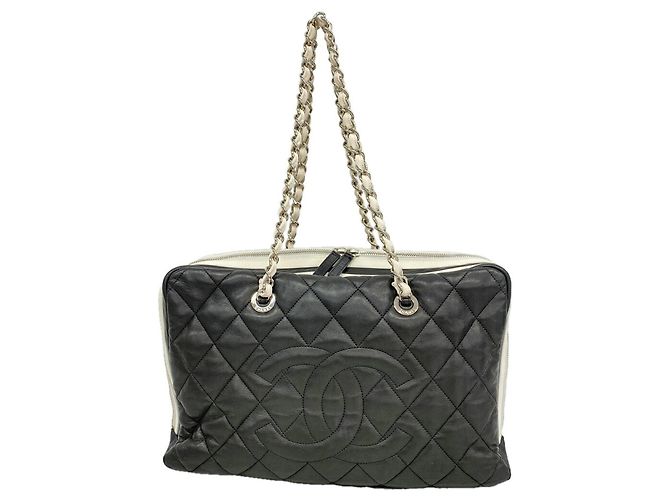 Chanel Matelassé Lammleder Chain Tote Bag Schwarz