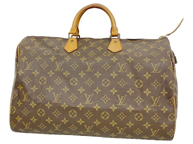 Bolso Louis Vuitton Monogram Speedy 40 Castaño