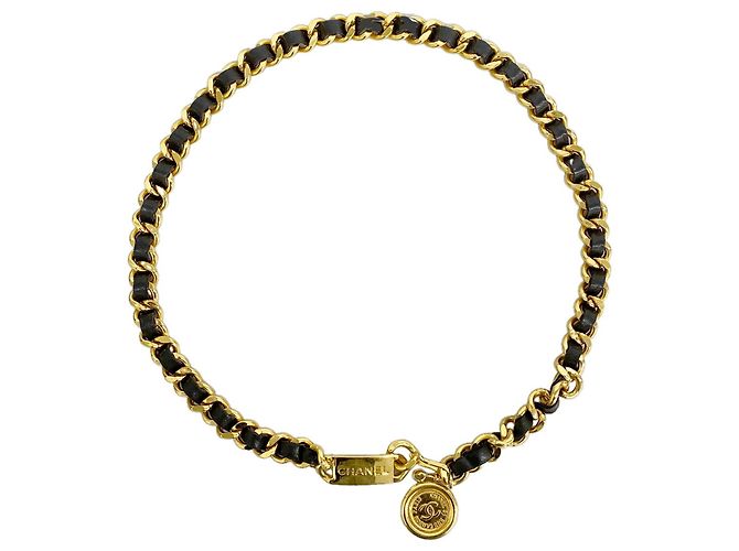 Chanel Gürtel mit schwarzer Metallkette