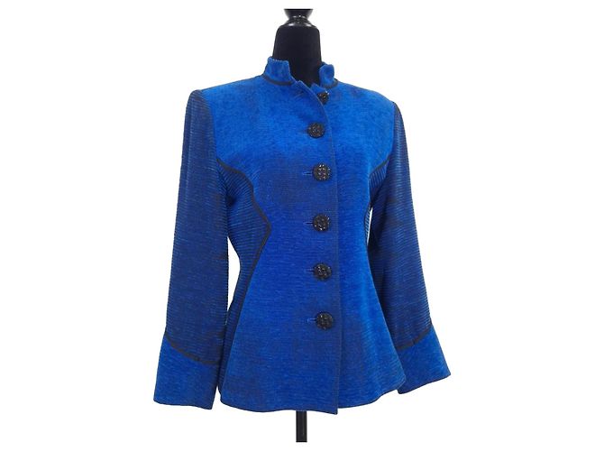 Yves Saint Laurent Giacca Variation Blu Elettrico Nero