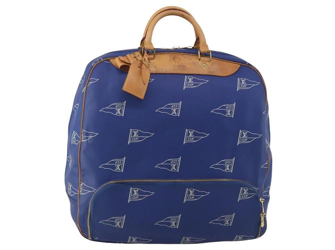 LOUIS VUITTON LV Cup Evasion Boston Bag Blue LV Auth 202477