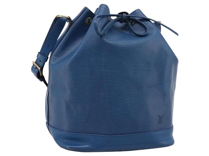 Borsa a tracolla LOUIS VUITTON Epi Noe Blu M44005 LV Auth BA15580