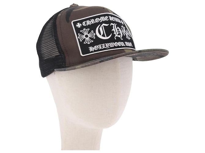 Boné Camuflado Chrome Hearts Algodão Black Auth yk20884M Preto