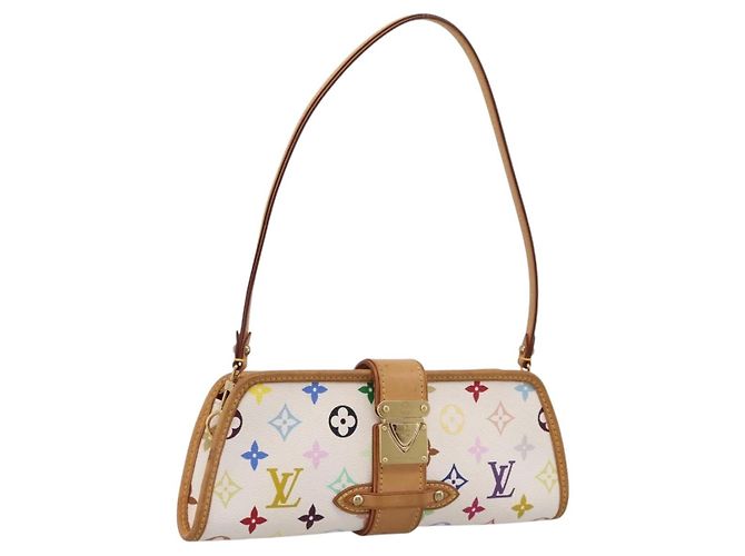 LOUIS VUITTON Monogram Multicolor Shirley Bag White M40049 LV Auth 204851V Bianco