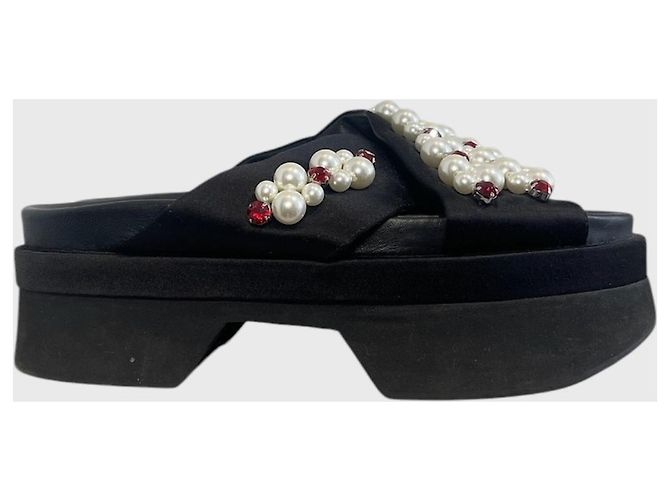 Sandalias Simone Rocha negras T.37 Negro