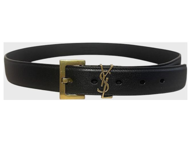 Autre Marque Saint Laurent Cassandre Gürtel schwarz Gr.90