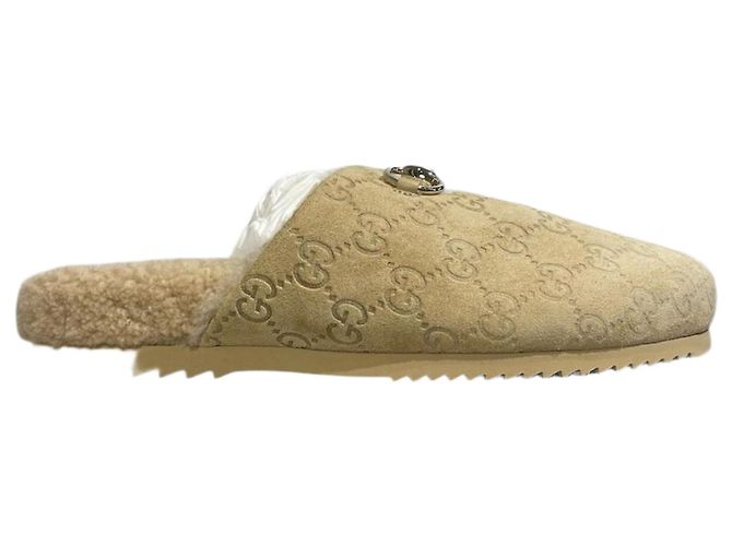 Gucci Horsebit Mules beige Gr. 39