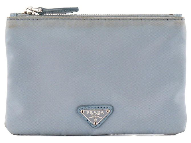 PRADA - Pochette Prada en nylon bleu