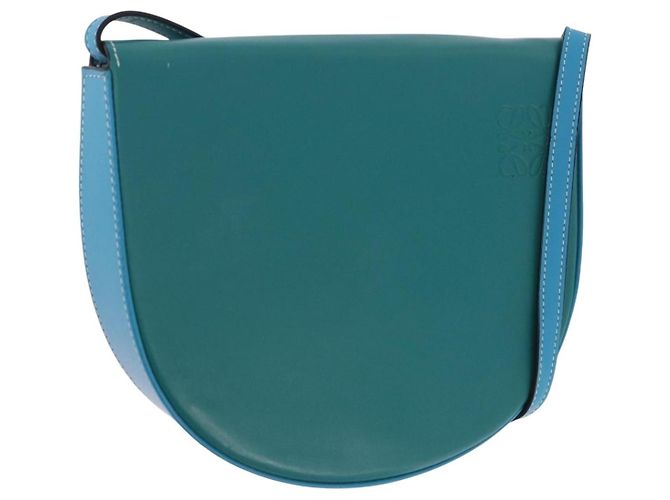 Bolsa de Ombro LOEWE Heel Pouch em Couro Verde Esmeralda Auth ka6187V