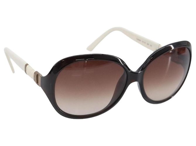 FENDI Sunglasses Plastic White Gold Tone Auth BA15591