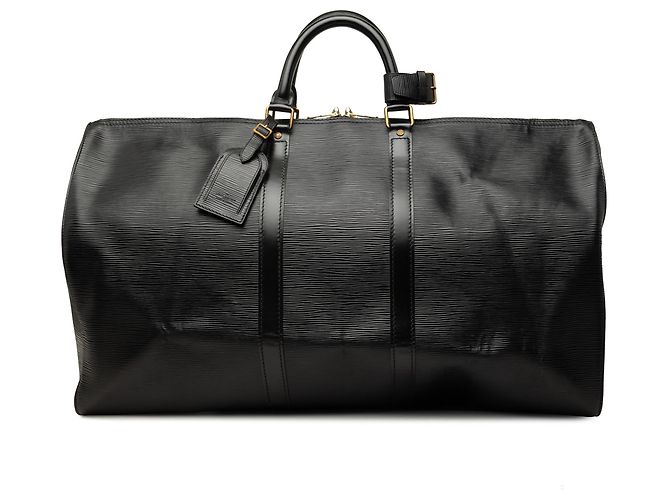 Sac de voyage Louis Vuitton Epi Keepall 60 Noir