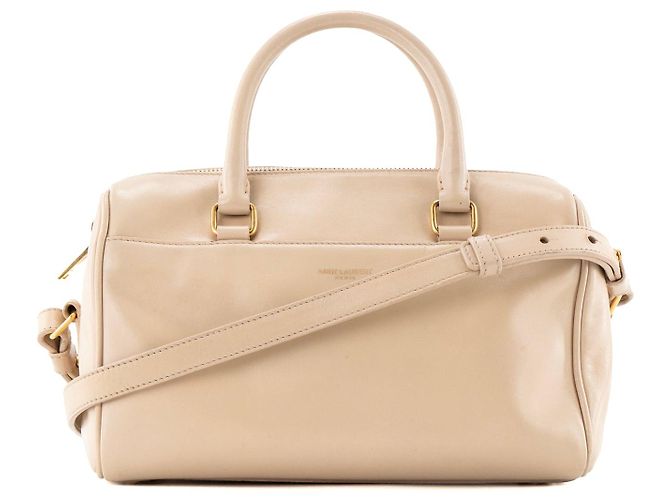 Autre Marque SAINT LAURENT - Bolsa de ombro Duffle Saint Laurent em couro liso bege