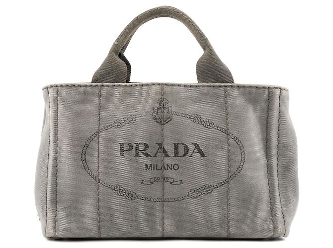 PRADA - Sac Cabas Canapa PM Prada en denim gris
