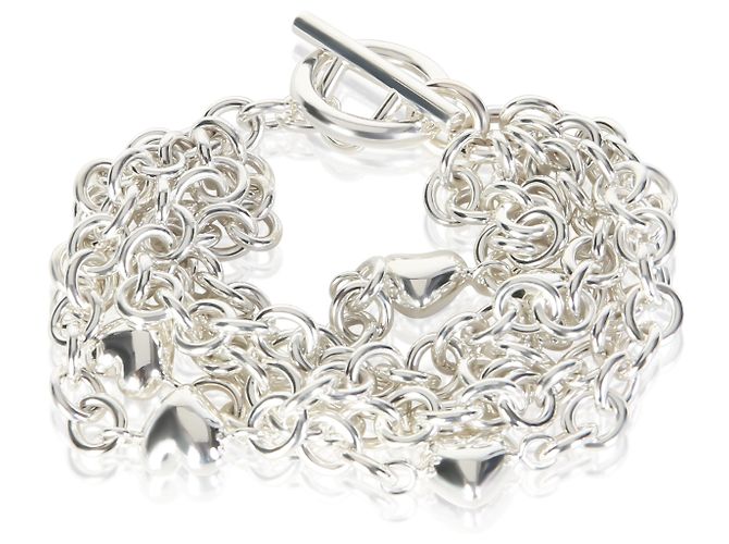 Pulseira de Coração Multi-voltas em Prata Esterlina Tiffany & Co.