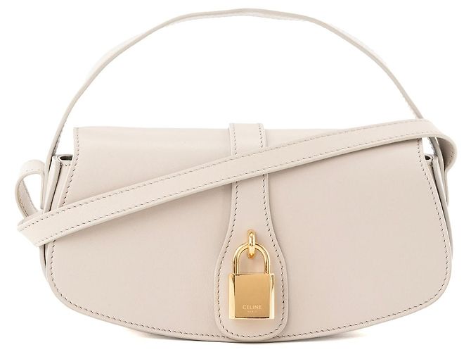 Céline CELINE - Bolsa de ombro Tabou Celine em couro liso bege