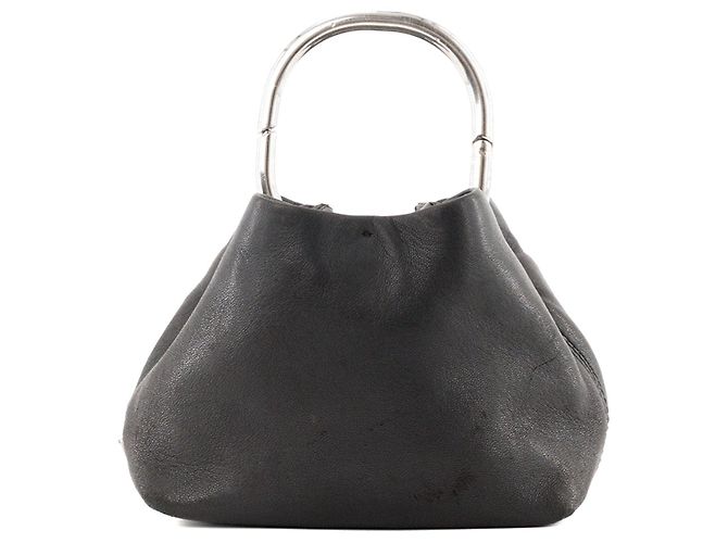 PRADA - Nappa Ring Mini Prada Handtasche aus schwarzem Glattleder