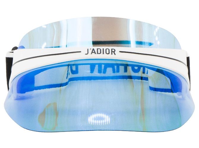 Autre Marque DIOR - Visiera DiorClub1 Dior in plastica blu e bianca (TU) Bianco