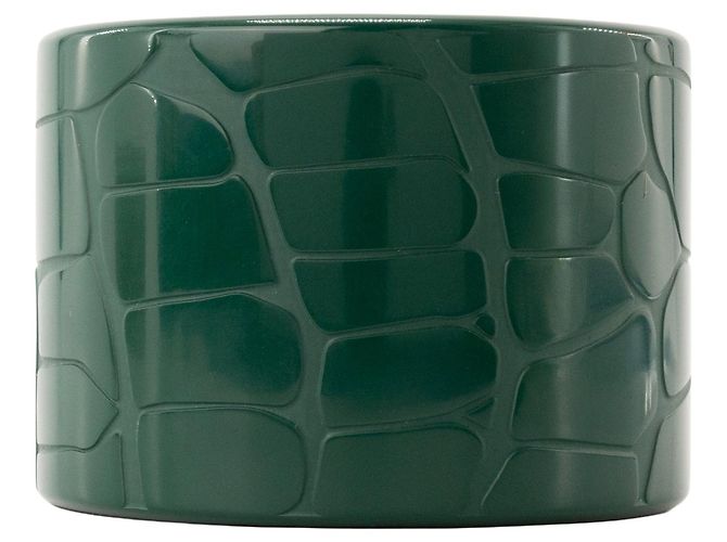 HERMÈS - Brazalete Hermès de madera lacada verde