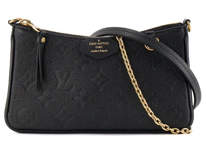 LOUIS VUITTON - Borsa a tracolla Easy Pouch On Strap Louis Vuitton in pelle Empreinte nera Nero