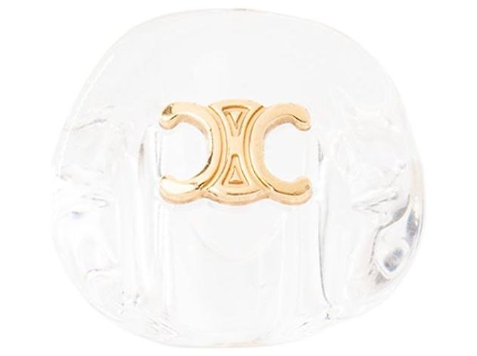 Céline CELINE - Anello Celine Triomphe in plexiglass trasparente e ottone dorato (T50) D'oro