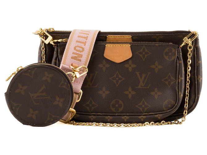 LOUIS VUITTON - Bolsa de ombro Multi Pochette Accessoires em canvas revestido monogram Marrom