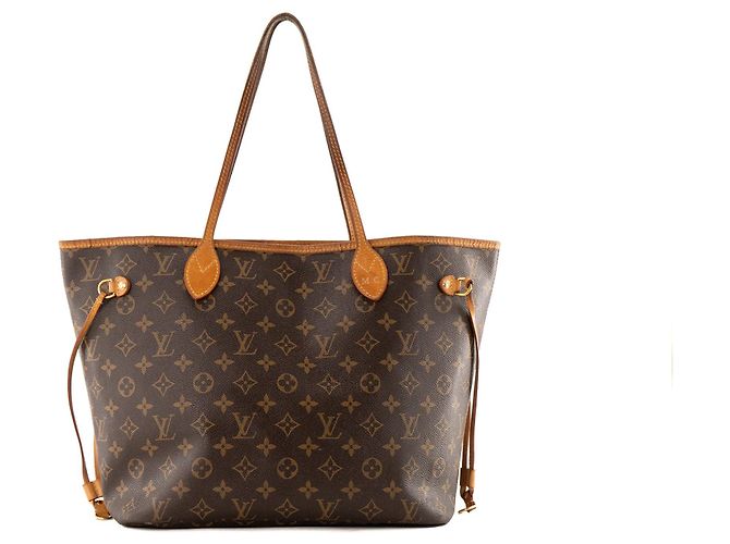 LOUIS VUITTON - Borsa tote Louis Vuitton Neverfull MM in canvas monogram Marrone