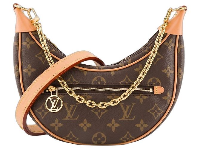 LOUIS VUITTON - Borsa a tracolla Loop Louis Vuitton in canvas monogram Marrone