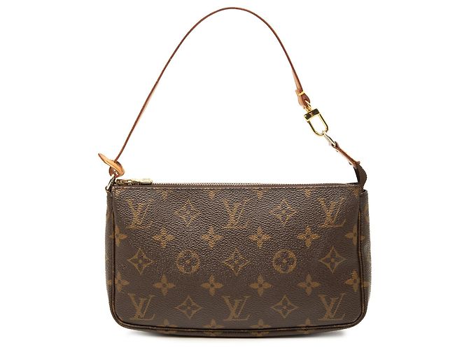 Borsa a tracolla Louis Vuitton Monogram Pochette Accessoires Marrone