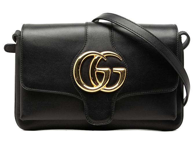 Borsa a tracolla Gucci Small Arli in pelle di vitello nera Nero