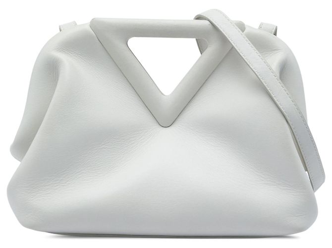 Borsa The Point Triangle Small in pelle bianca Bottega Veneta Bianco